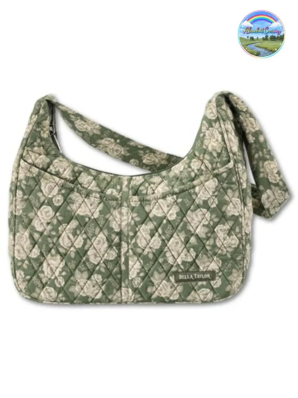 Quilted Cotton Hobo Bag Lightweight Shoulder Purse Machine Washable